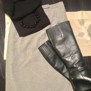 Gray wool Ralph Lauren pencil skirt